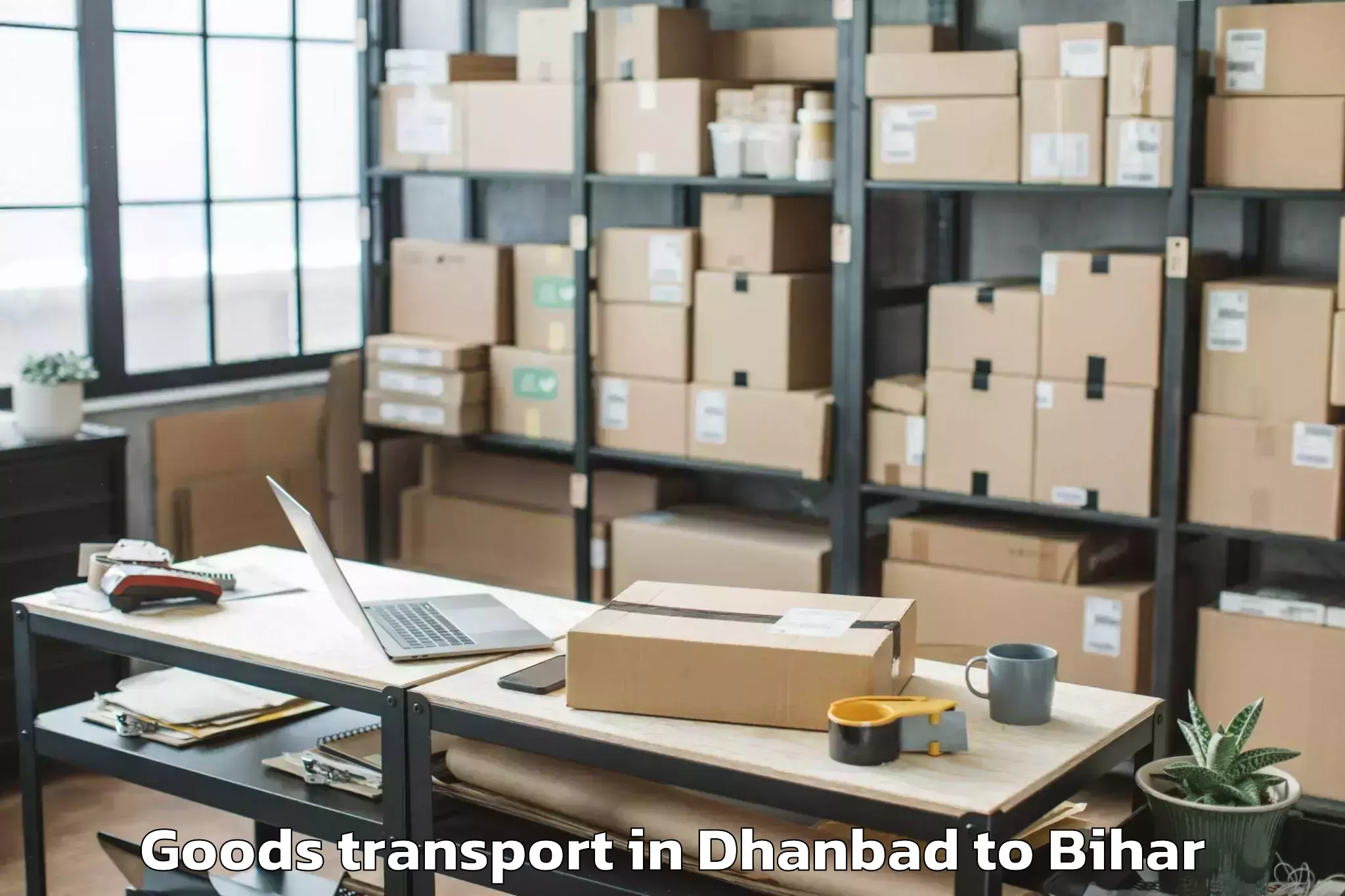 Easy Dhanbad to Purnahiya Goods Transport Booking